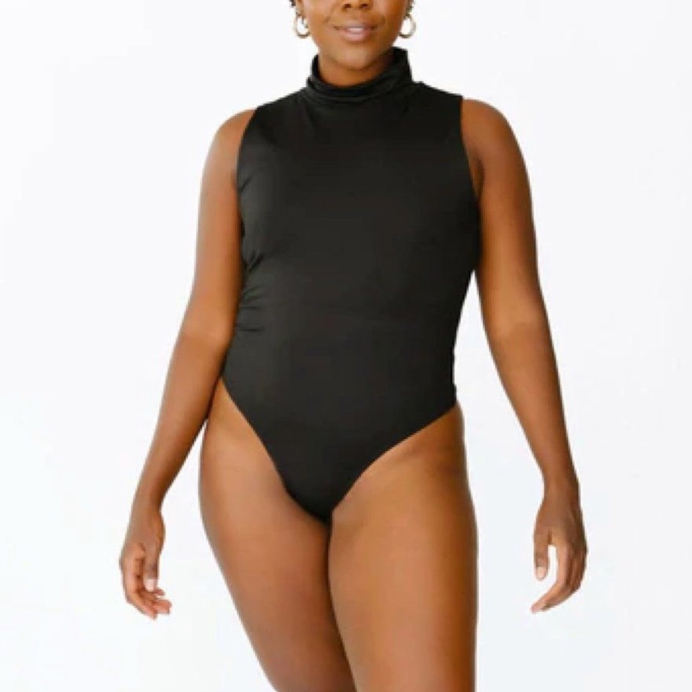 Smash + Tess The Turtleneck Bodysuit, Midnight Black, sz S